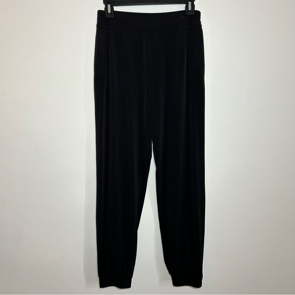 Susan Graver Women's Pants Size XS Black Tapered Leg Pull On Elastic Waist